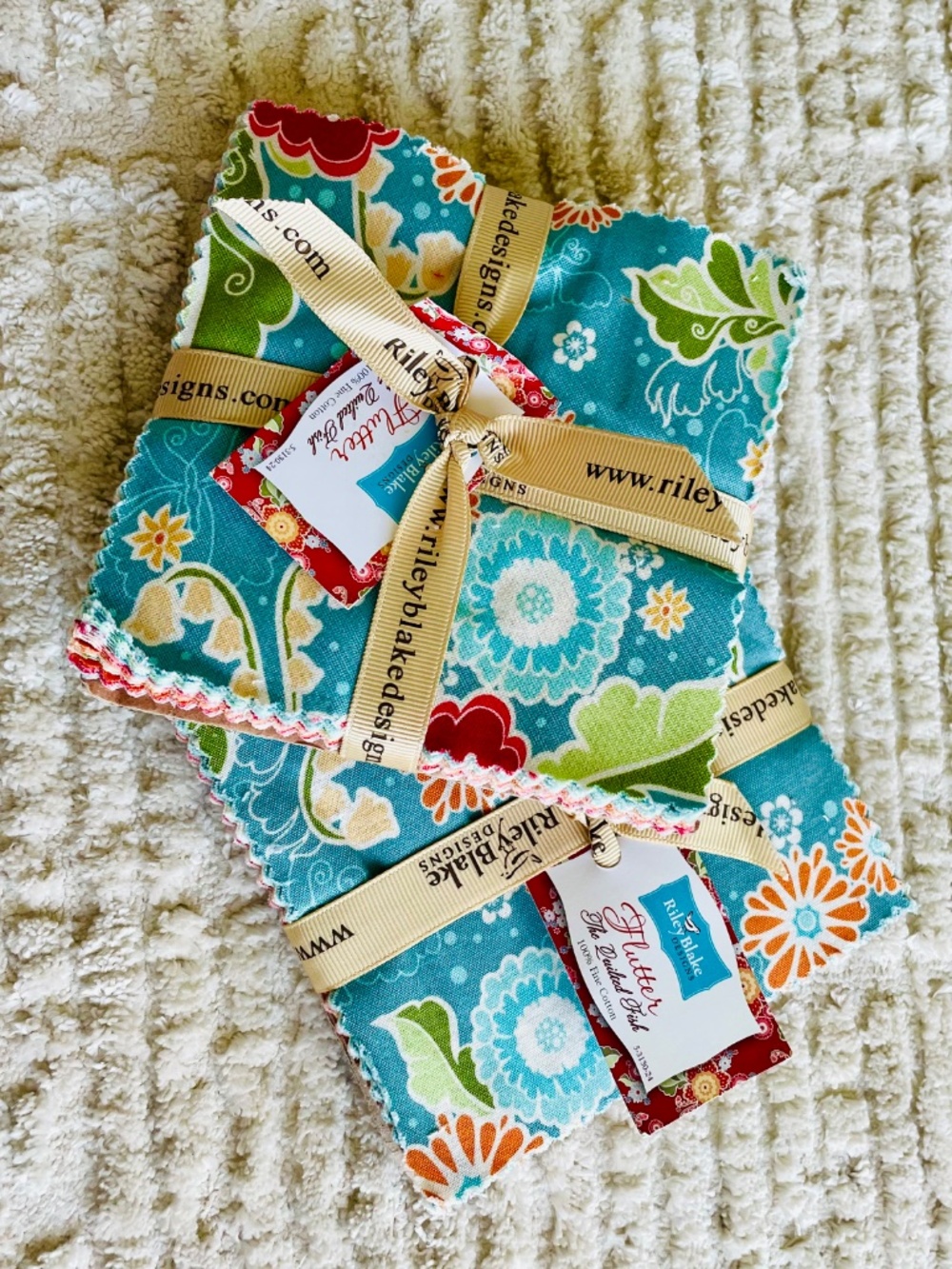 2 Riley Blake Designs "Twice as Nice" 5” stacker charm packs Quilted Fish Cotton - Picture 2 of 13